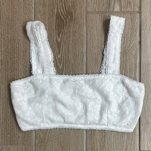 American Eagle White Lace Bralette Tank